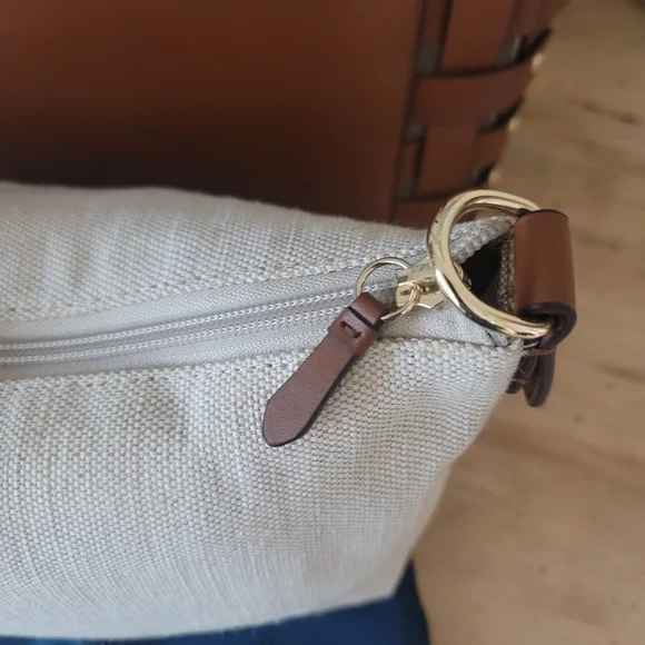 Cole Haan Brown Woven Leather Bag - STUNNING - Picture 13 of 16